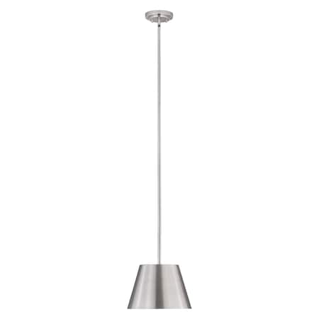 Z-Lite Lilly Pendant, 1-Light, 12 In.W x 9.5 In.H, Brushed Nickel/Brushed Nickel 2307-12BN